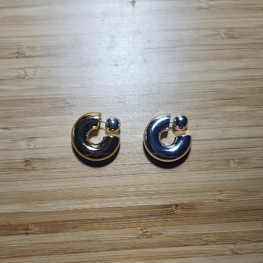 Jenny Bird 2 Toned Tome Hoops
